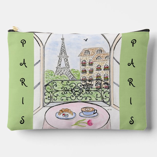 Pochette À Accessoires Whimsical Paris and Eiffel Tower  (Recto)