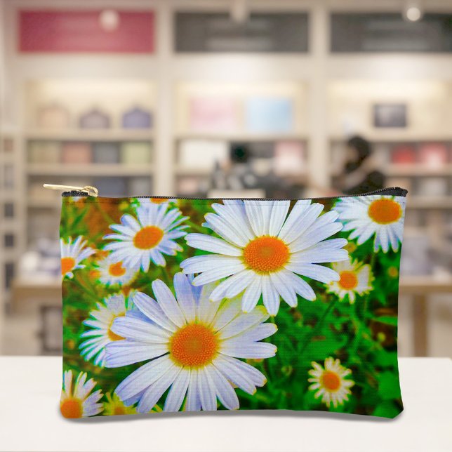 Pochette À Accessoires White Daisies Pouch (Pouch with white daisies)