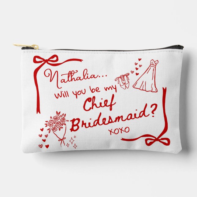 Pochette À Accessoires Will you be my Chief Bridesmaid Proposal  (Recto)
