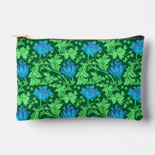 Pochette À Accessoires William Morris Anemone, Emerald Green et Blue