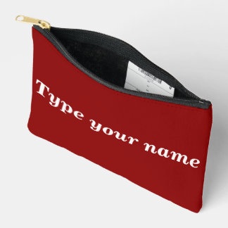 Pochette À Accessoires Your Name on Red Pouch