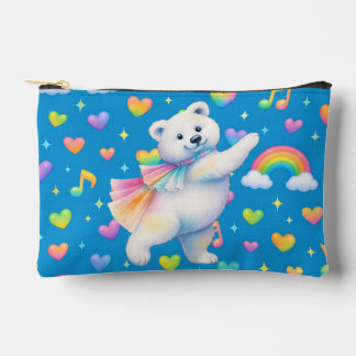 Pochette À Accessoires Zarah Dancing Polar Bear Zipper Pouch – Rainbows