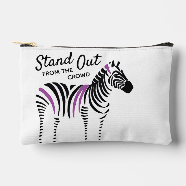Pochette À Accessoires Zebra sort de la citation de la foule (Recto)