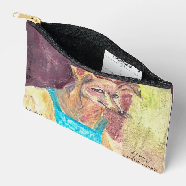 Pochette À Accessoires "Ziggy The Dog in Overalls" (Ouvrir)