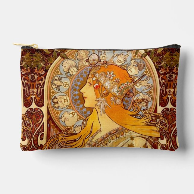 Pochette À Accessoires Zodiac, Alphonse Mucha (Recto)
