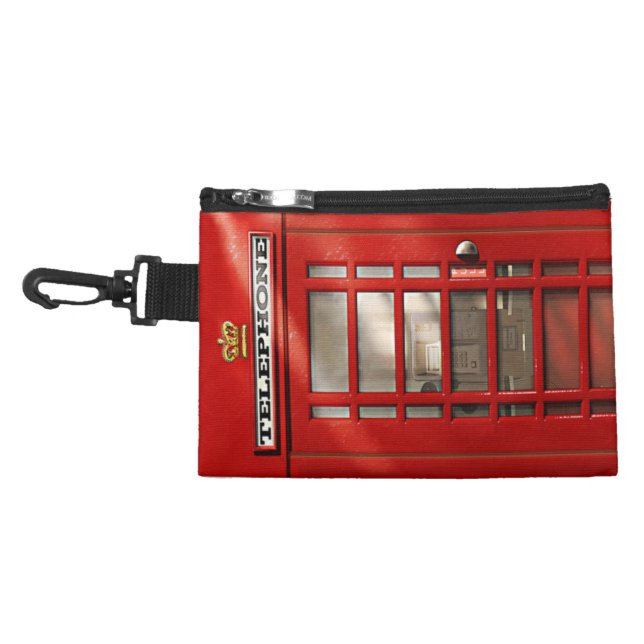 Pochette Avec Clip Cabine téléphonique rouge britannique classique (Devant)