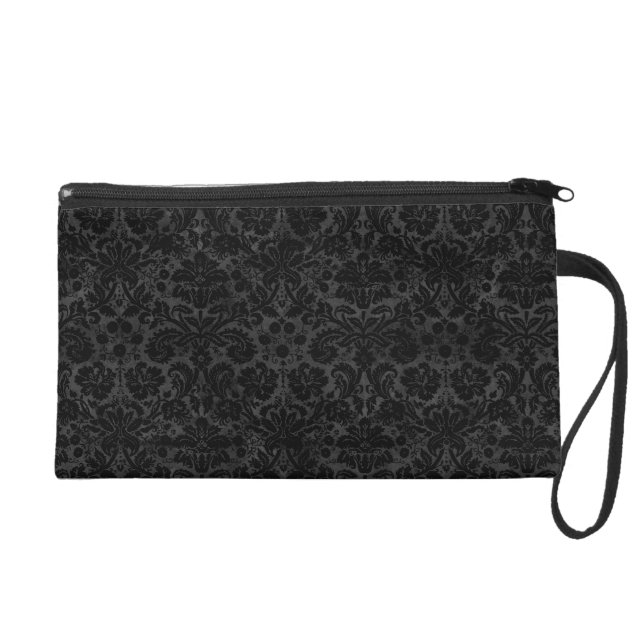 Pochette Avec Dragonne Black Charcoal Damask (Devant)