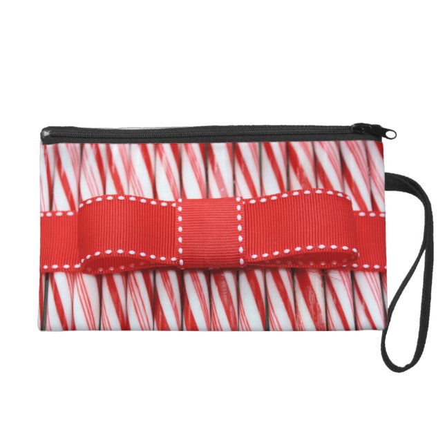 Pochette Avec Dragonne Trousse de maquillage d'arc de sucre de canne (Devant)