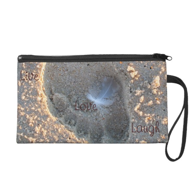 Pochette Avec Dragonne Vivant, amour, bracelet de plage de rire (Devant)