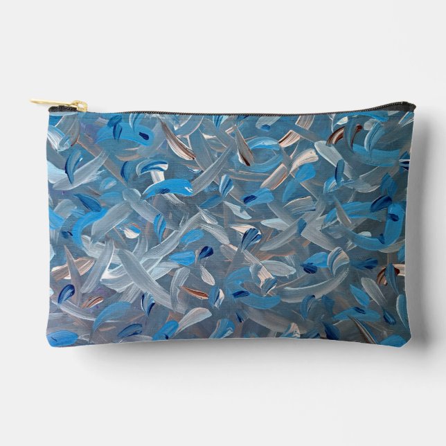 Pochette d'accessoires bleu poussiéreux (Recto)