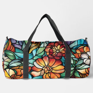 Pochette d'accessoires floraux en verre coloré