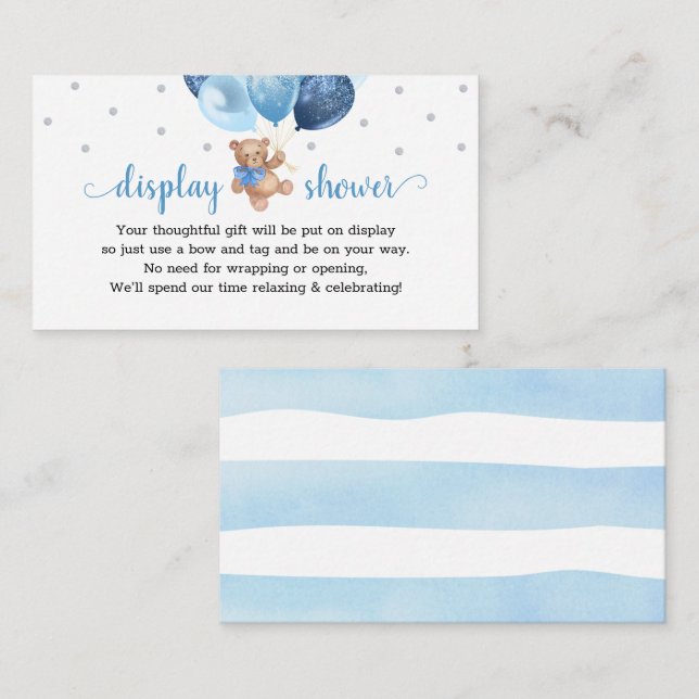 Pochette de douche Teddy Bear pour invitation (Devant / Derrière)