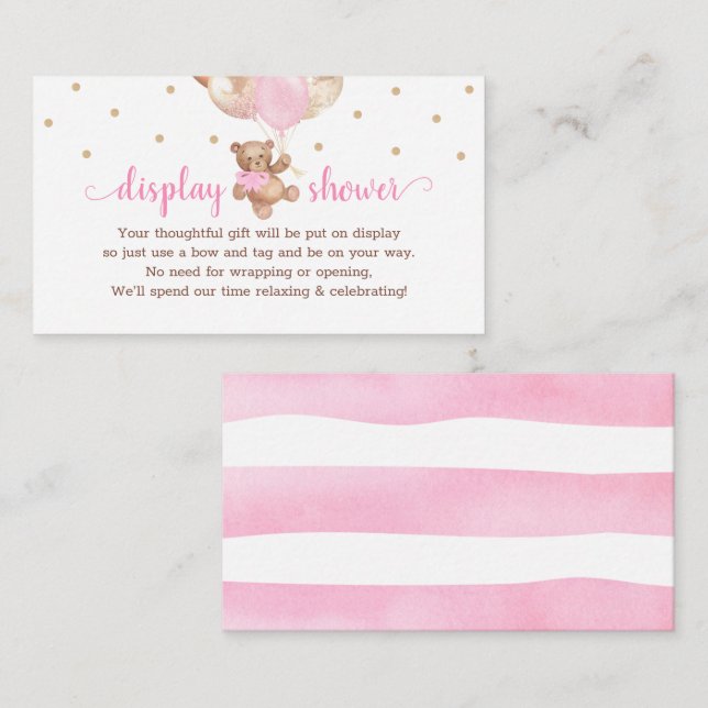 Pochette de douche Teddy Bear pour invitation (Devant / Derrière)
