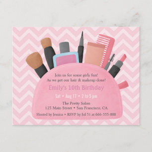Pochette de maquillage Filles Invitations de fête 