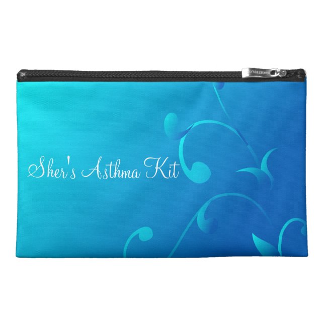 Pochette De Voyage Le bleu tourbillonne kit de secours d'asthme (Devant)