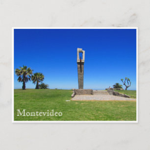 pocitos rambla monument postcard