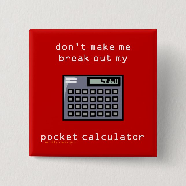 pocket calculator button (Front)