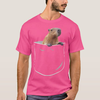 Pocket Capybara Funny Capybara In Pocket T-Shirt