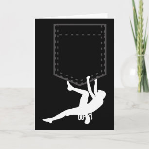 Pocket Climbing And Bouldering Funny Cute Card
