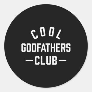 Pocket Cool Godfathers Club Best Dad Ever Retro Fa Classic Round Sticker