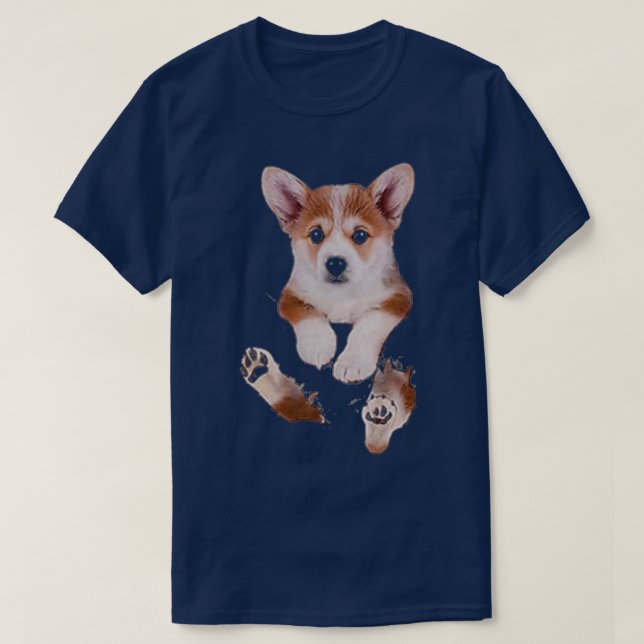 Pocket Corgi T-Shirt (Design Front)
