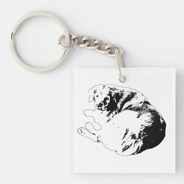 Pocket Curl, Loyal Glance Keychain (Front)