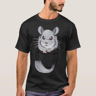 Pocket Cute Grey Chinchilla T-Shirt