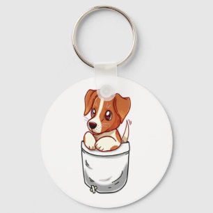 Pocket Cute Jack Russell Terrier Keychain