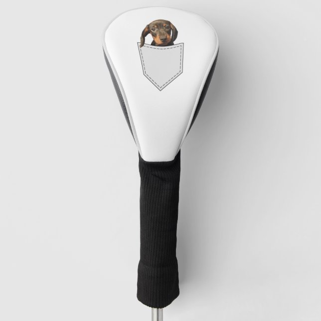 Pocket Dog Dachshund  Golf Head Cover (Front)