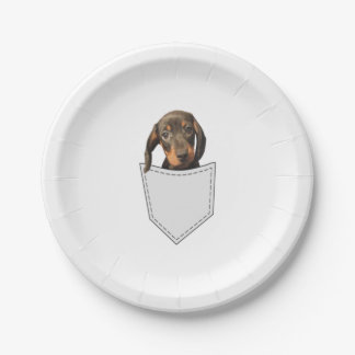 Pocket Dog Dachshund Paper Plate