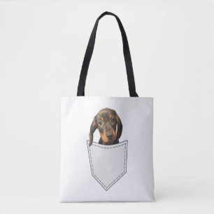 Pocket Dog Dachshund  Tote Bag