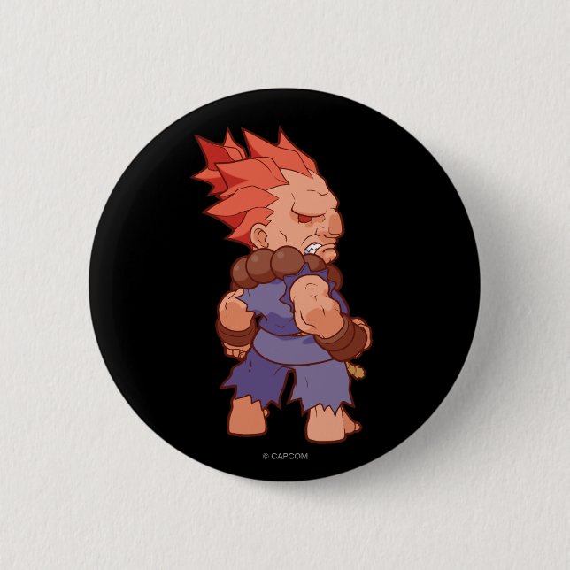 Pocket Fighter Akuma 2 Inch Round Button (Front)