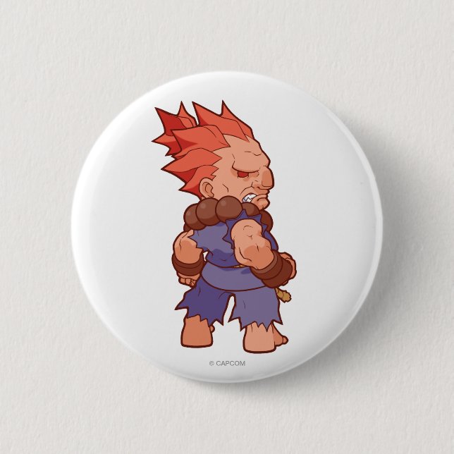 Pocket Fighter Akuma 2 Inch Round Button (Front)