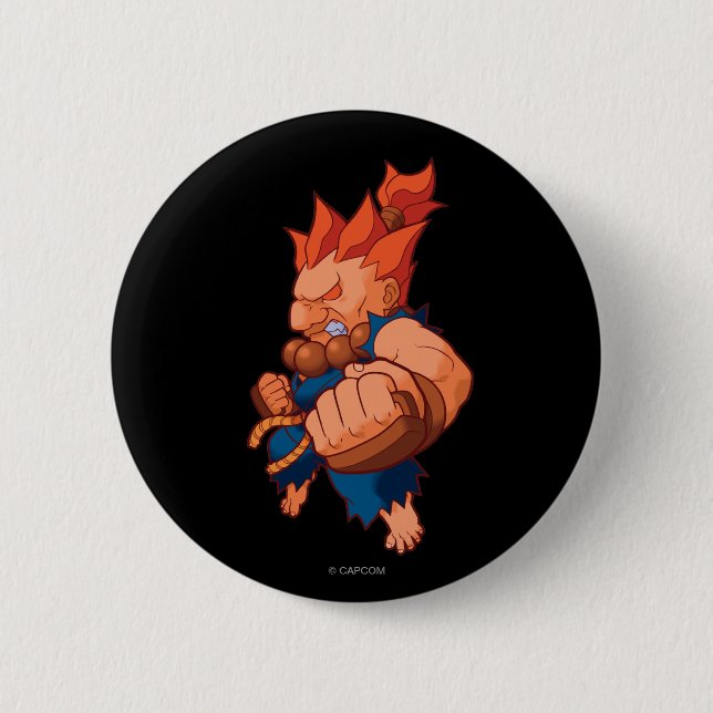 Pocket Fighter Akuma 2 Inch Round Button (Front)