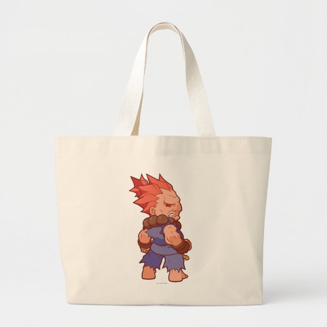 Pocket Fighter Akuma 2 Large Tote Bag (Front)