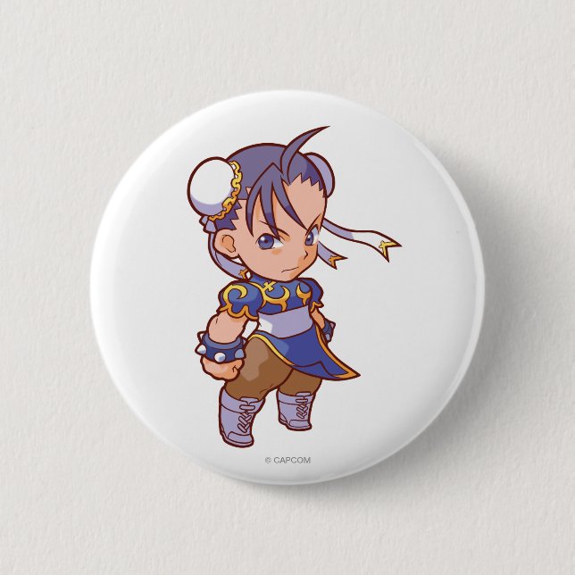 Pocket Fighter Chun-Li 2 Inch Round Button (Front)