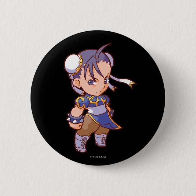 Pocket Fighter Chun-Li 2 Inch Round Button (Front)