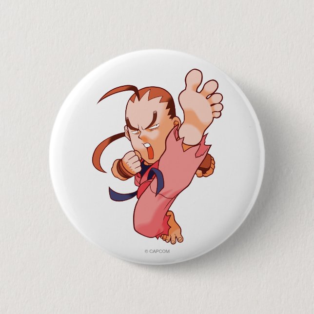 Pocket Fighter Dan 2 2 Inch Round Button (Front)
