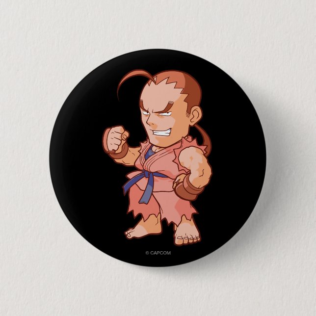 Pocket Fighter Dan 2 Inch Round Button (Front)