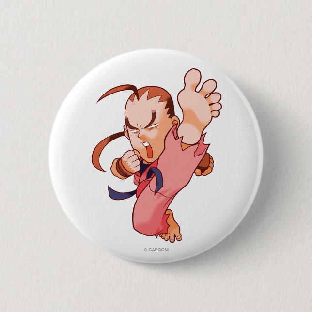 Pocket Fighter Dan 2 Inch Round Button (Front)