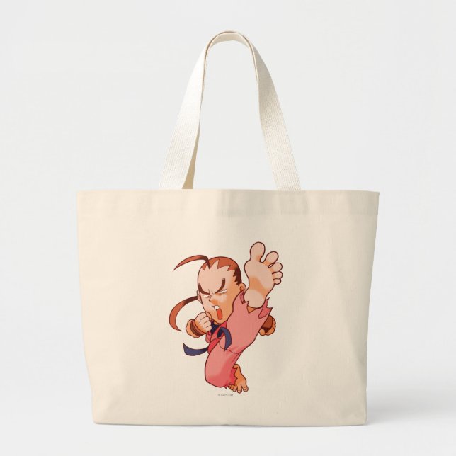 Pocket Fighter Dan 2 Large Tote Bag (Front)