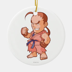 Pocket Fighter Dan Ceramic Ornament