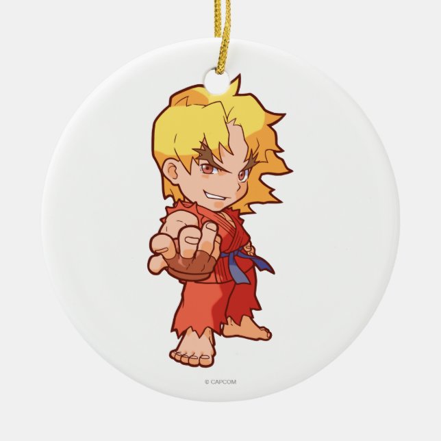 Pocket Fighter Ken 2 Ceramic Ornament (Front)