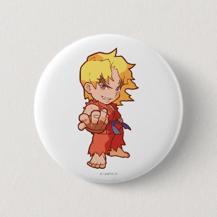 Pocket Fighter Ken 2 Inch Round Button
