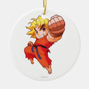 Pocket Fighter Ken Ceramic Ornament