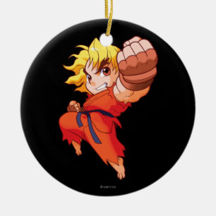 Pocket Fighter Ken Ceramic Ornament