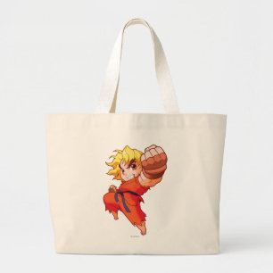 Pocket Fighter Ken Large Tote Bag