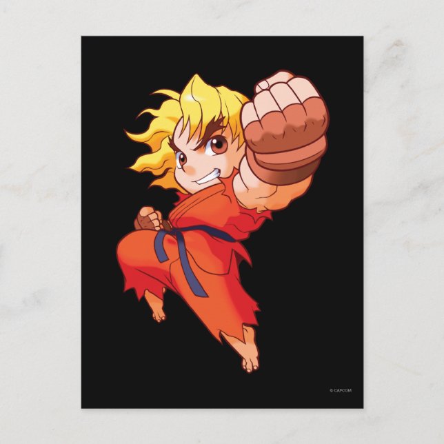 Pocket Fighter Ken Postcard (Front)