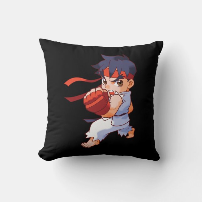 Pocket Fighter Ryu 2 Throw Pillow (Front)