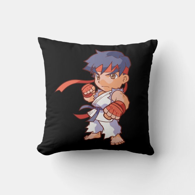 Pocket Fighter Ryu Throw Pillow (Front)